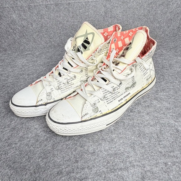 Converse Other - Converse Chuck Taylor All Star Diner Menu High Top Sneakers 103264F Mens 9 Wo 11